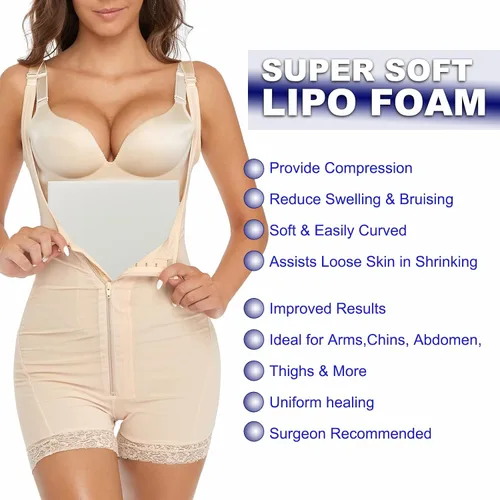 Vista 4 de Paquete de 3 tablas de espuma Lipo para abdominales, después de la cirugía, liposucción Tablero lumbar de aplanamiento abdominal de la soldadora