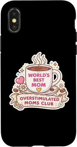 Vista 5 de Overstimulated Moms Club Funny Mother's Day Mama Mum Momma Case for iPhone 17