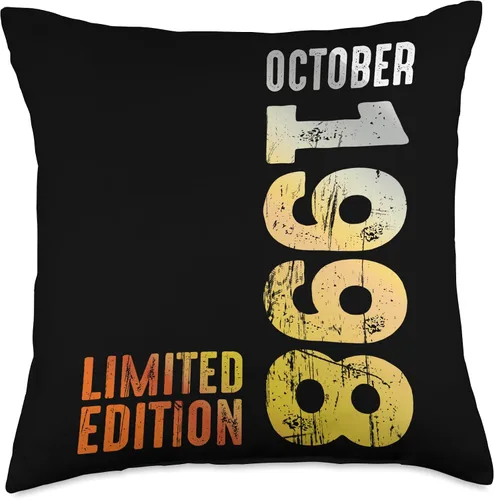 Vista 4 de Since October 1998 Retro 1998 Vintage 1998 October Throw Pillow