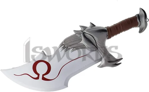 Vista 4 de Dios de la guerra Kratos Blades of Chaos Foam 11 Escala Props Réplica. Plata, plateado