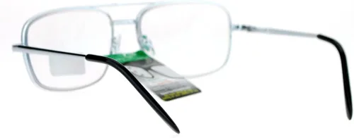 Vista 4 de SA106 Gafas de lectura progresivas con marco metálico rectangular Multi 3 Focus plateado