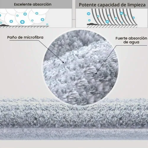 Vista 3 de Almohadillas de repuesto reutilizables de 15 pulgadas, paquete de 6 cabezales de trapeador de microfibra Heavy Duty Reusable Floor Mop Refill Pads