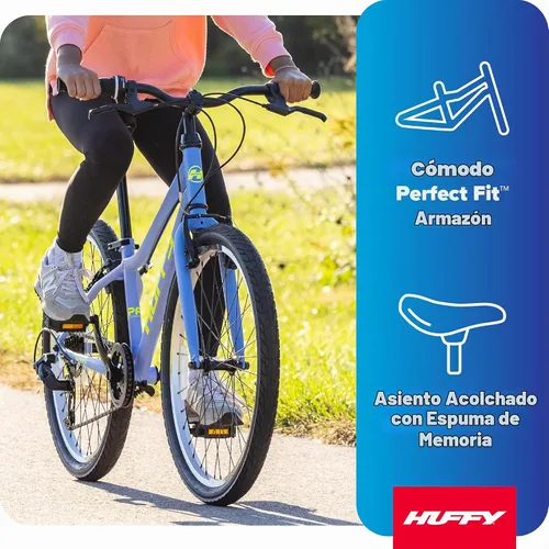 Vista 3 de Huffy 24" GRM Kids Bike with 7-Speeds, Ages 10+, Fits Riders 49"-58