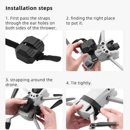 Vista 2 de ZEZEFUFU Airdrop Dropper Control Remoto Lanzador Sistema Accesorios para DJI Mini 3 Pro Drone
