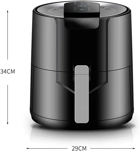 Vista 2 de Freidora de aire (negro) Incluye divisor de cesta con controles digitales de un solo toque, 6 controles de potencia preestablecidos fáciles