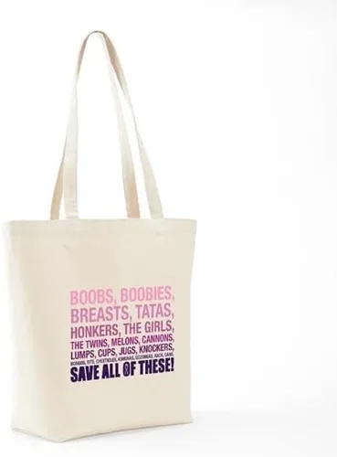 Vista 8 de CafePress Bolsa de lona natural para concientización sobre el cáncer de mama para guardar todo esto bolsa de compras