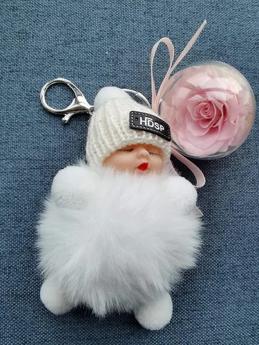 Vista 2 de DORISJACKY Llaveros de muñeca lindos accesorios para monedero cartera y llavero de coche
