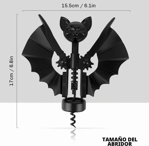 Vista 3 de Abridor de vino gótico, regalos de Halloween para mujeres, lindos accesorios de cocina