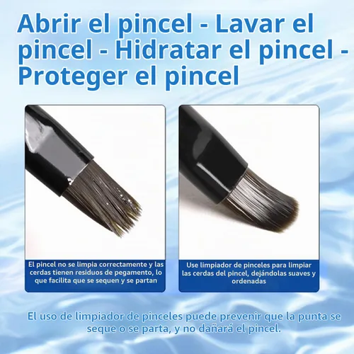 Vista 3 de Solución de limpieza de cepillos de uñas – 1.4 fl oz de acrílico para arte de uñas líquido limpiador para manicura, cepillo de uñas de limpieza 80