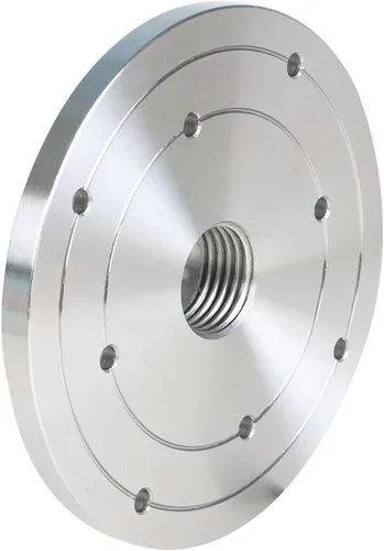 Vista 3 de findmall Placa frontal de torno de madera de acero de 6 pulgadas, 1-1/4 x RH 8TPI roscada con tornillo de bloqueo para asegurar en el husillo