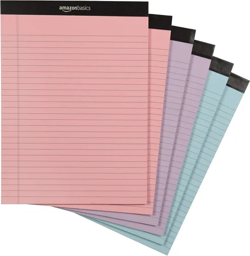 Vista 13 de Amazon Basics Bloc legal de 8.5 x 11.75 pulgadas, color canario, 72 unidades (paquete de 12), 50 hojas por bloc, 6 paquetes por caja