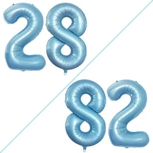 Vista 48 de Goer, conjunto de globos de papel aluminio para decoraciones de cumpleaños, globos de las letras de feliz cumpleaños y de números Oro