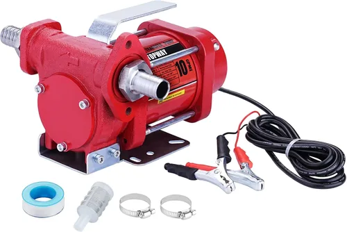 Vista 7 de TOPWAY Bomba de combustible de gasolina de 12 V CC, bomba de transferencia de aceite autocebante de 3.7 GPM con mango, bombeo reversible, protección