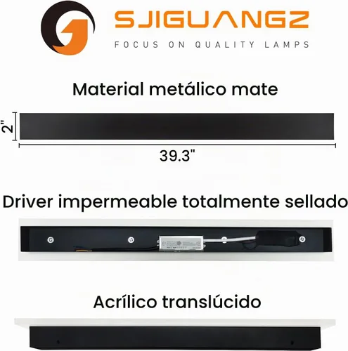 Vista 9 de Luces de pared modernas para exteriores de 39 pulgadas, 2700 K-6500 K, aplique de pared al aire libre regulable seleccionable con control remoto
