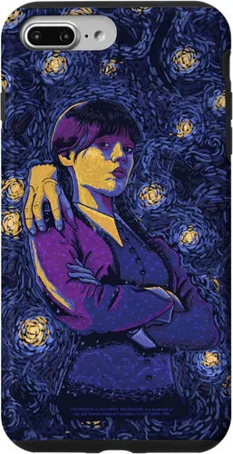 Vista 12 de Wednesday & Thing in Starry Night by Vincent Van Goth Case for iPhone 17