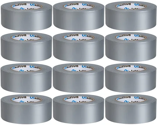 Vista 13 de Paquete de 5 mini cintas adhesivas negras de 1 pulgada x 75 yardas, tamaño de bolsillo, resistente, impermeable, sin residuos que se rompan a mano