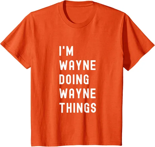 Vista 33 de Camiseta I'm Wayne Doing Wayne Things, Negro