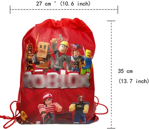 Vista 2 de AmNool Mochila con cordón plegable, 12 unidades, para deportes, gimnasio, bolsa de mano con cordón, para cumpleaños, dulces, golosinas