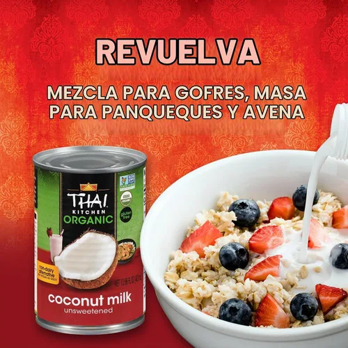 Vista 15 de Thai Kitchen Leche orgánica de coco sin azúcar, 13.66 fl oz