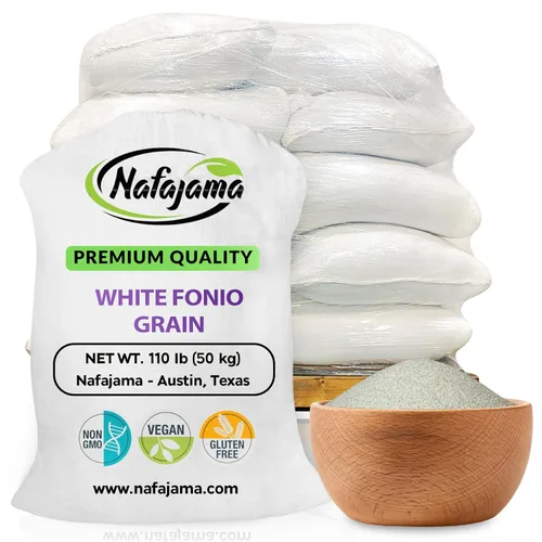 Vista 15 de Nafajama Grano Fonio blanco sin gluten de alta calidad, supergrano africano antiguo, totalmente natural, sin OMG, vegano, superalimento de alto