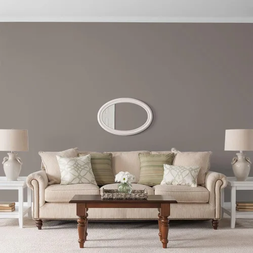 Vista 96 de Glidden Pintura Interior + Imprimación: Gris/Plata Antigua, Una Capa, Satinado, 1 Galón