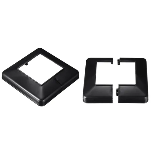 Vista 7 de uxcell Falda para poste, 4 piezas de 1.614 x 1.614 in/1.61 x 1.61 pulgadas, estilo dividido, cubierta de base de poste para valla, escalera