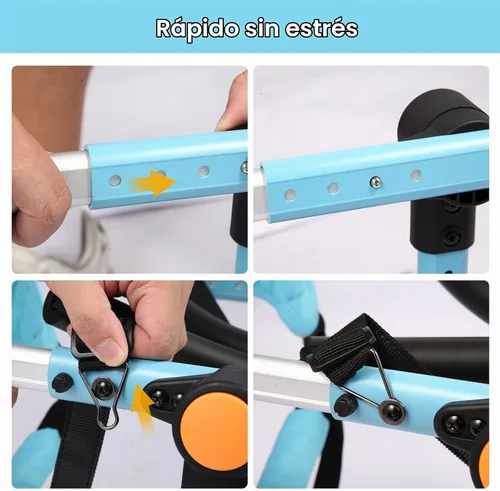 Vista 4 de TailWaggers Silla de ruedas para perros para patas traseras Ayuda de movilidad ajustable Ruedas todo terreno