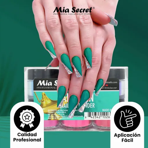 Vista 6 de Mia Secret - Colección de polvo acrílico para uñas, polímero Marry ME, 6 piezas