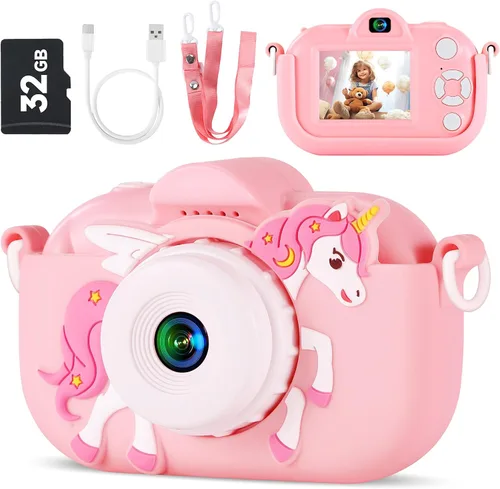 Vista 16 de Cámara digital para niños pequeños de YEEHAO, juguetes para niños de 3 a 9 años, cámara de video para niños pequeños de 1080P, regalos de Navidad