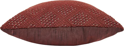 Vista 8 de Juego de 2 fundas de almohada marrones, fundas de almohada decorativas marrones de 18 x 18 pulgadas, fundas de almohada grandes para sofá, fundas