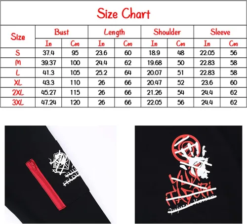 Vista 7 de PTLYE Sudadera con capucha de anime Jujutsu en 3D, sudadera con capucha JJK Cosplay disfraz