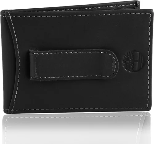 Vista 31 de Timberland Cartera delgada de cuero con bolsillo frontal para tarjetas de crédito para hombre