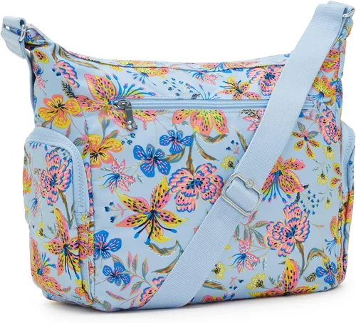 Vista 2 de Kipling Bolso cruzado Gabbie para mujer, bolso ligero para uso diario, bolso de hombro casual, flores silvestres, Wild Flowers