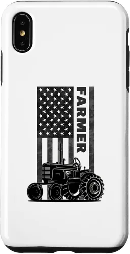 Vista 8 de Funda para iPhone 11 Pro Max para tractores agrícolas patrióticos de Estados Unidos con bandera estadounidense