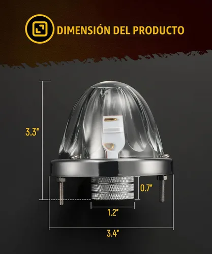 Vista 5 de Partsam 2 Piezas Luces de Cristal de Sandía [Patentadas] Lente Transparente LED Azul Luces Marcadoras Laterales de Separación con Bisel de Repuesto