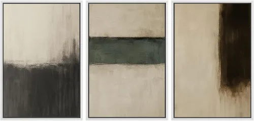 Vista 103 de SIGNWIN Lienzo enmarcado para pared, juego de arte pastel con cadena montañosa, bosque, niebla, naturaleza silvestre, ilustraciones modernas, arte