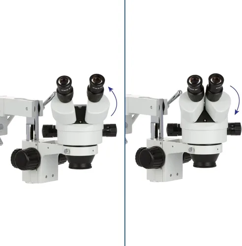 Vista 3 de AmScope SM-4BZ-80S Microscopio de zoom estéreo binocular profesional, ocular WH10x, aumento de 3.5X-90X, objetivo de zoom 0.7X-4.5X, anillo de luz