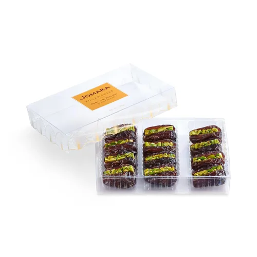 Vista 2 de Dátiles orgánicos Wanan con pistacho, 7 onzas (7.05 oz) Dátiles secos naturales Frutas secas saludables para aperitivos – Fuente natural