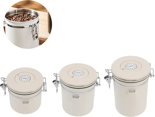 Vista 7 de Recipiente de café hermético, recipiente de almacenamiento de café con cuchara, para café molido, té, comida y lata (1.2 L)