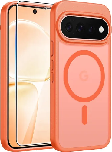 Vista 200 de FNTCASE Funda para iPhone 17 Pro: Fundas delgadas translúcidas de color azul claro compatibles con MagSafe, protección completa de la cámara