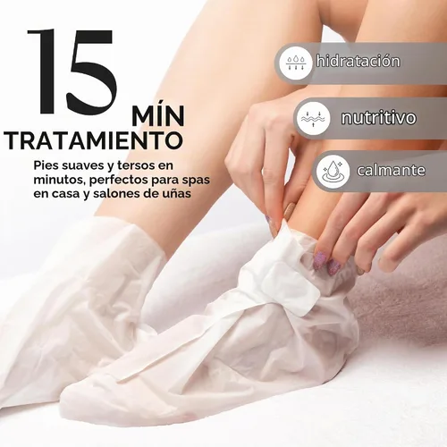 Vista 5 de Original Derma Beauty - Máscara de pies de 12 pares de hidratación intensa, aceite de aguacate, juego de mascarillas hidratantes para pies 12PK