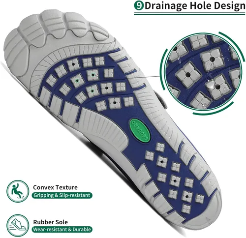 Vista 5 de SAGUARO Zapatos de agua para hombres y mujeres, zapatos de playa de secado rápido, sin caída, zapatos acuáticos para río, piscina, surf, kayak