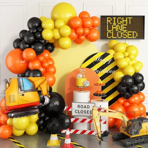 Vista 10 de Guirnalda de arco de globos deportivos, kit de guirnalda de globos con tema de bolas, globos blancos, verdes, negros y naranjas, globos de aluminio