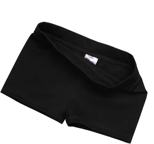 Vista 4 de Kaerm Pantalones cortos de yoga para niños y niñas pantalones cortos deportivos de baile pantalones cortos elásticos para bicicleta