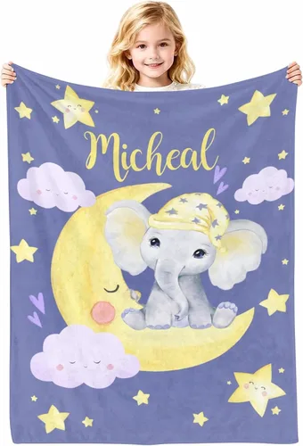 Vista 30 de Manta de bebé personalizada con nombre, cobijas de franela suaves y personalizadas con diseño de animales para recién nacidos, niños y niñas