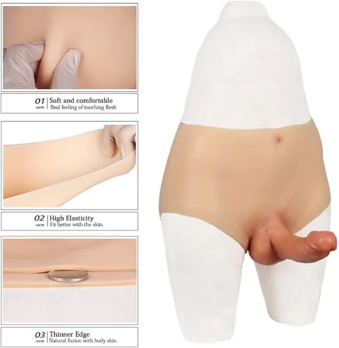 Vista 4 de 5 pulgadas de silicona consolador bragas realista pene mujer strapon Sexo juguetes para las mujeres lesbianas dick masturbación