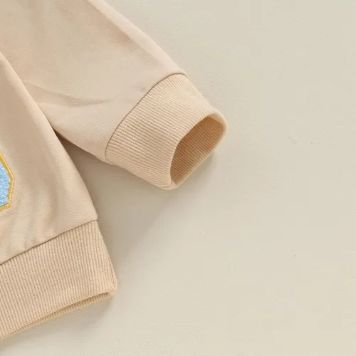 Vista 4 de Twopumpkin Sudadera de manga larga para bebé, niña, niño, niña, niño, traje a juego, ropa para recién nacidos