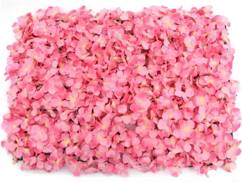 Vista 11 de Paneles de flores artificiales para decoración de pared, 6 piezas de rosas falsas, peonía, eucalipto, telón de fondo de pared de rosas para fiesta 6