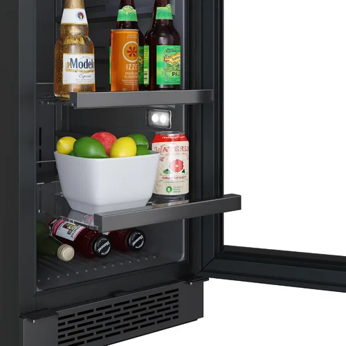 Vista 3 de Avallon ABR151BLSS Centro de bebidas de 15 pulgadas de ancho para 86 latas con iluminación LED