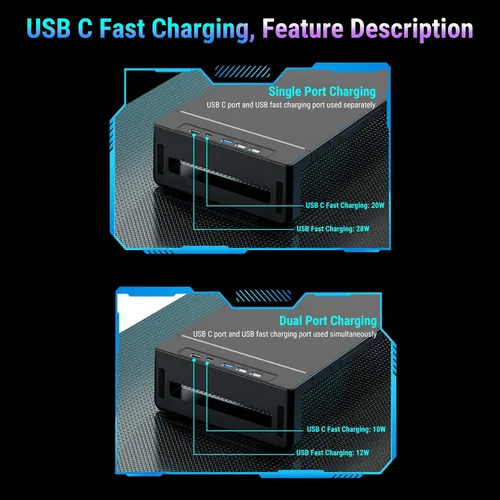Vista 8 de Yunseity Soporte para monitor con 4 puertos USB, elevador de monitor de altura ajustable con cargador de teléfono, puertos USB Hub y almacenamiento
